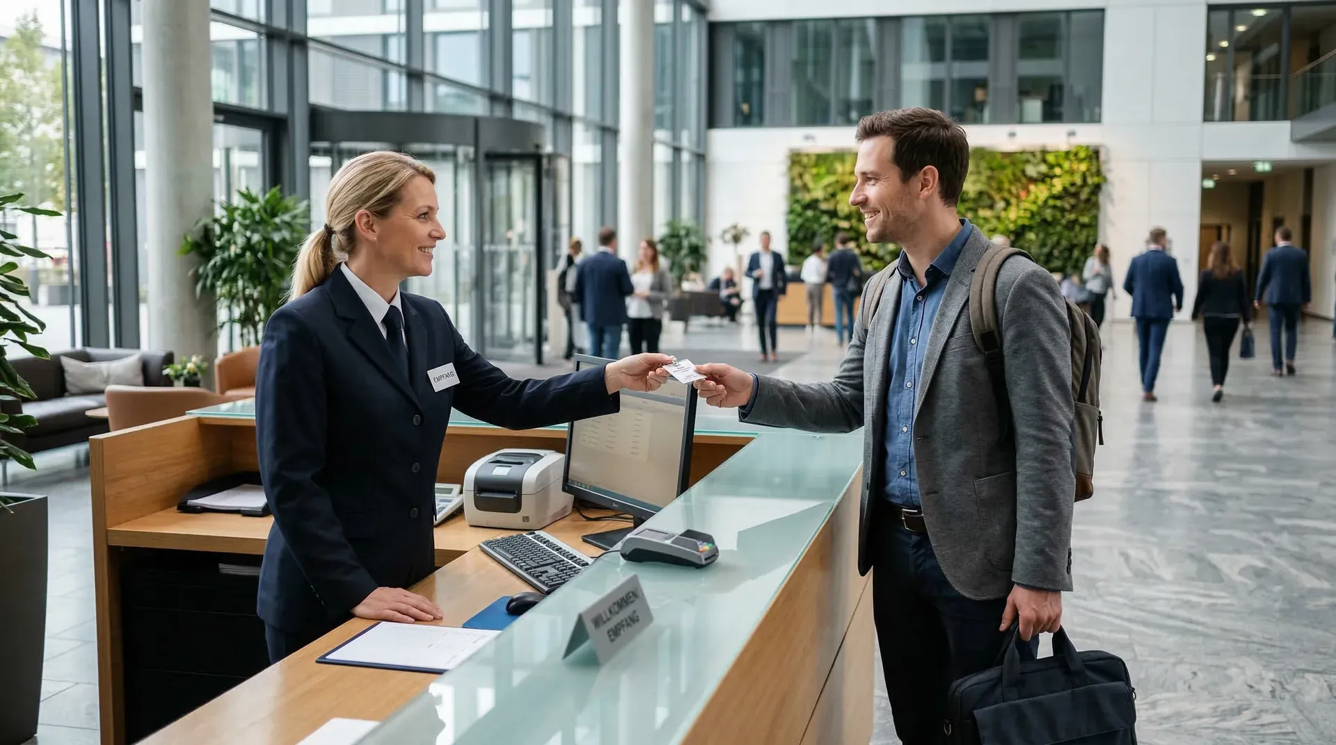 Sicherheitsmitarbeiter bei der Arbeit